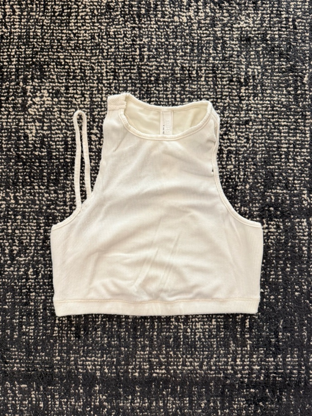 Skims Lounge Cut Out Crop Top White
